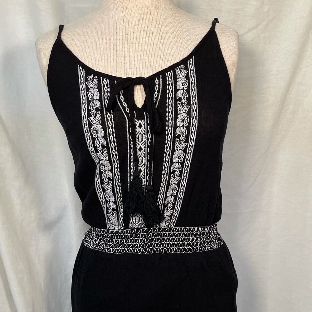 Venus Black and White Halter Minidress